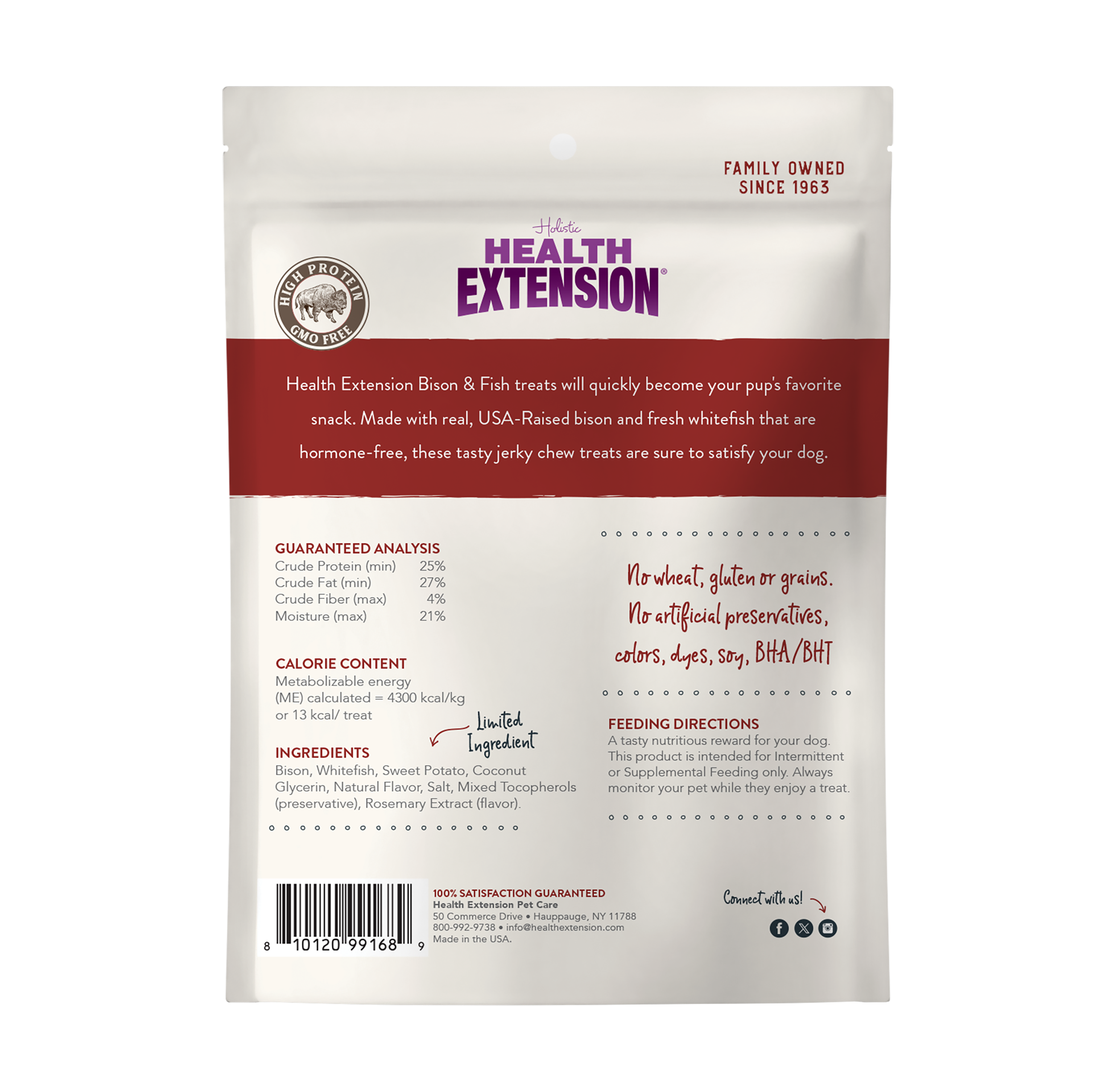 Bison & Fish Jerky Dog Treats