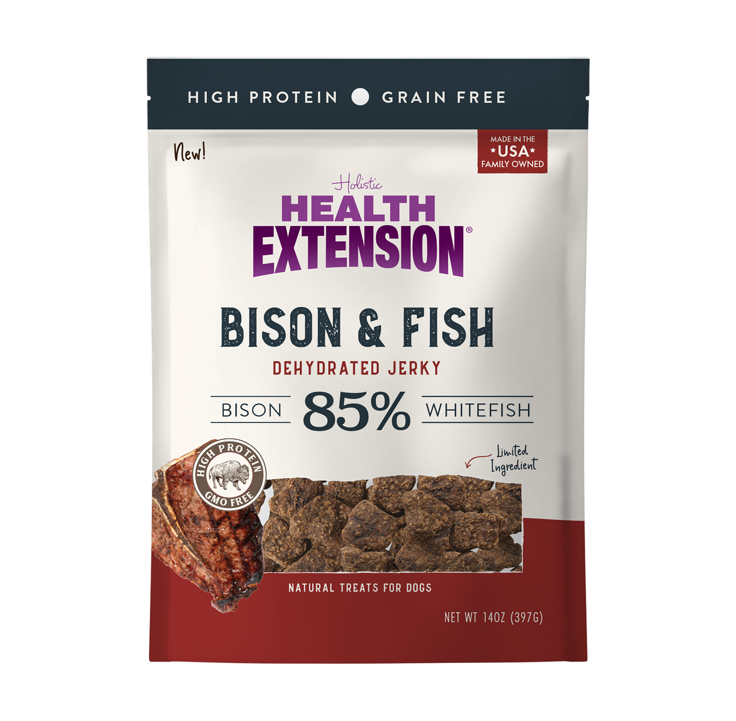Bison & Fish Jerky Dog Treats