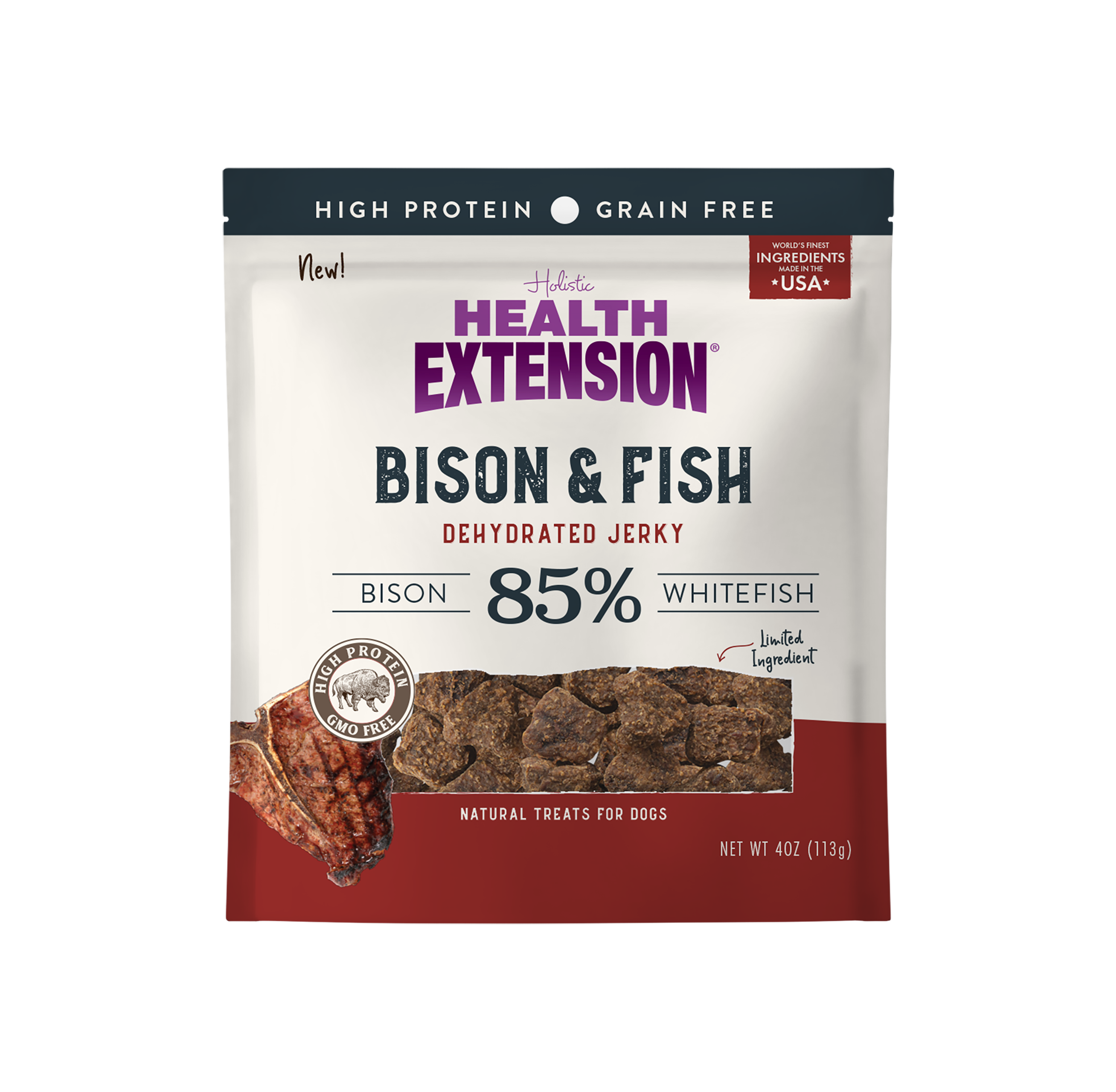 Bison & Fish Jerky Dog Treats