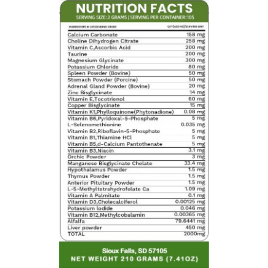 Holistic Total Body Support — Daily Multivitamin & Pasture-Raised Glandular Blend for Dogs & Cats