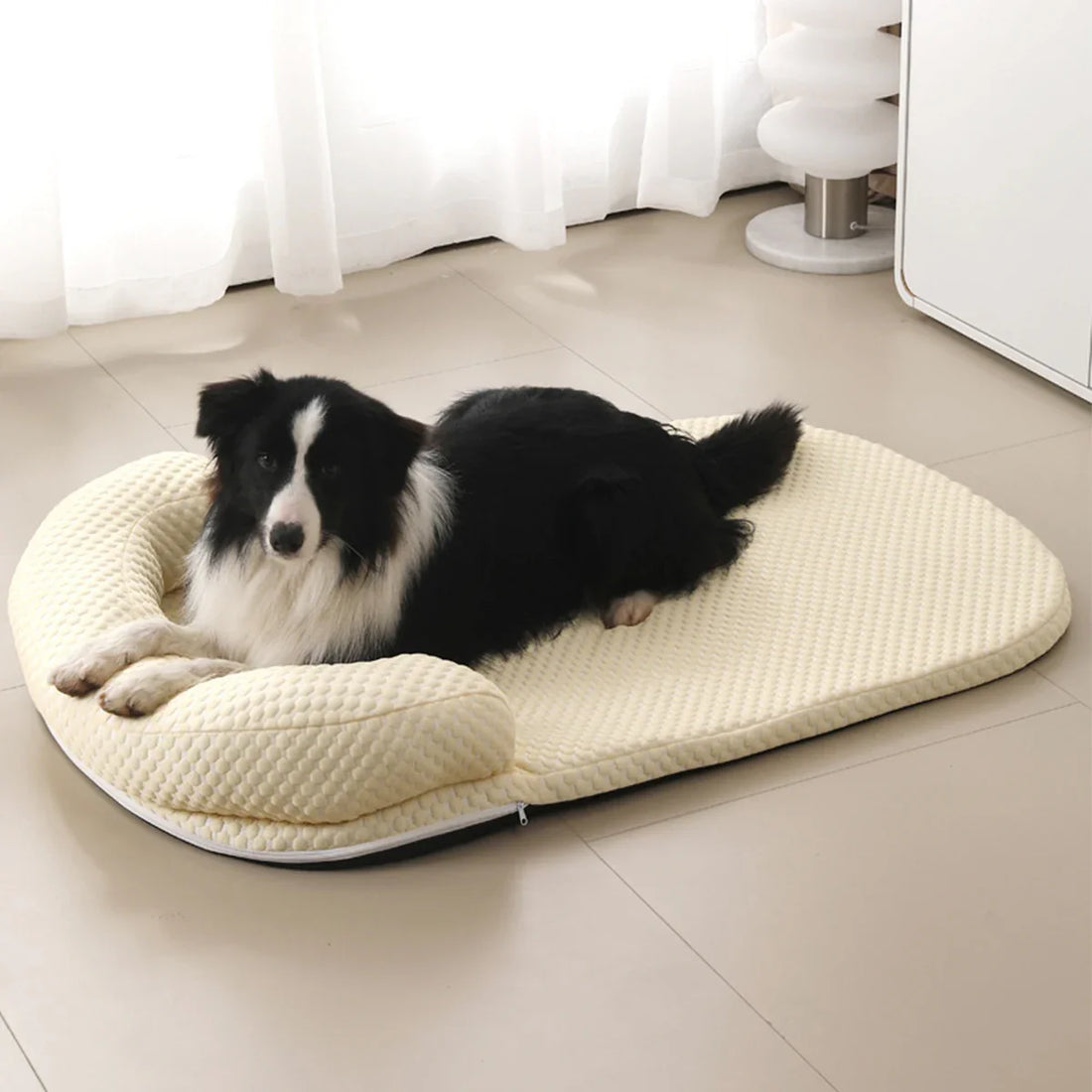 Cooling Ice Silk Pet Bed with Pillow - Breathable Anti-Slip Dog & Cat Cushion, Machine Washable (XS-L)