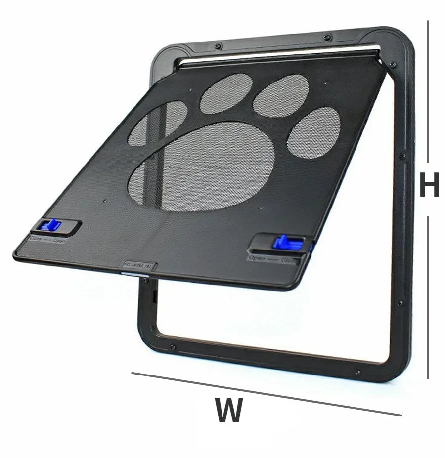 Lockable Magnetic Pet Door Flap for Cats & Dogs - Screen Window & Gate, L (9.4×11.4 in / 24×29 cm) & XL (14.6×16.5 in / 37×42 cm) Easy Install