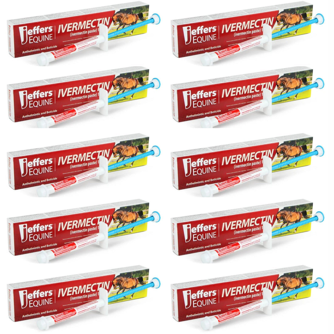 Jeffers Ivermectin Horse Dewormer Gel, Apple Flavored