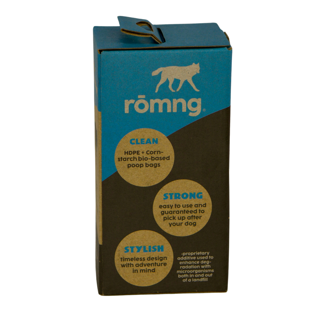 bio-based dog poop bags + bamboo dispenser